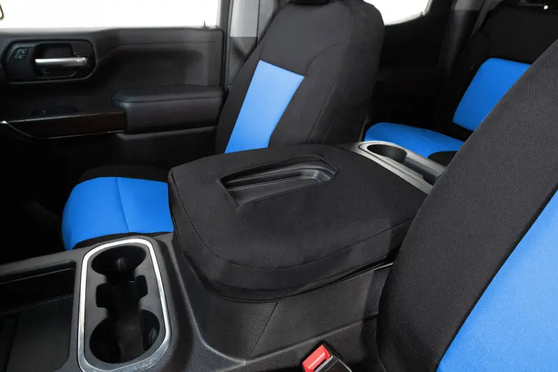 Covercraft Endura Precisionfit Seat Covers For 2021–2024 Ford F-150 Front Row — Blue/Black 1