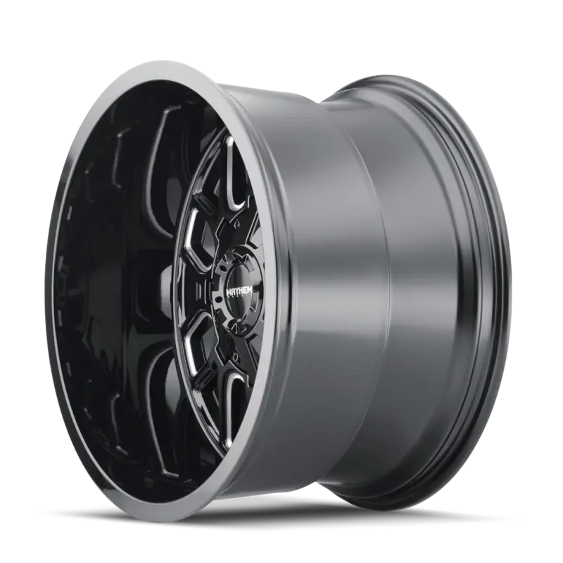 Mayhem Cogent 20X9-Inch Alloy Wheel – 8X180Mm Bolt Pattern, Zero Offset, 124.1Mm Hub Bore, Gloss Black With Machined Spokes 1