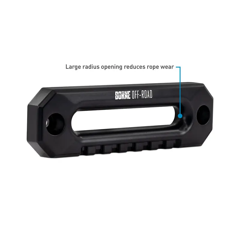 Borne Off-Road Hawse Fairlead – Powder-Coated Black Aluminum 1