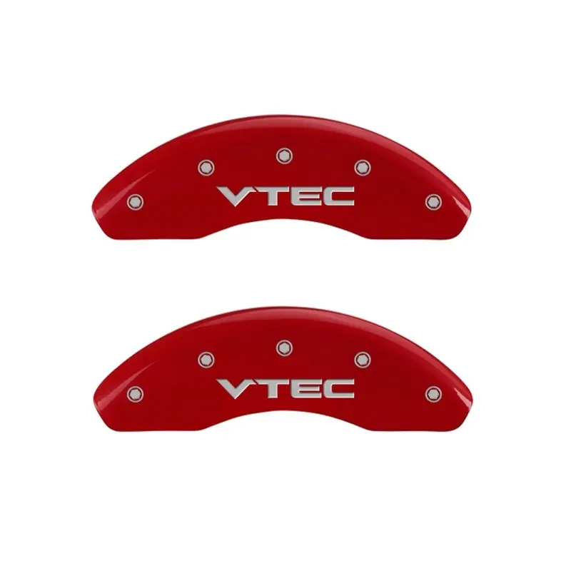 Mgp Front Set 2 Caliper Covers Engraved Front Vtec Red Finish Silver Ch 1