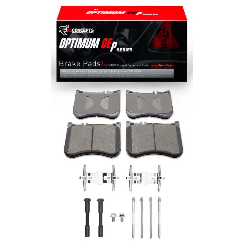 R1 Front Brake Pad & Hardware Kit For 2013–2023 Mercedes-Benz Maybach S560 – Optimum Oe Replacement 1