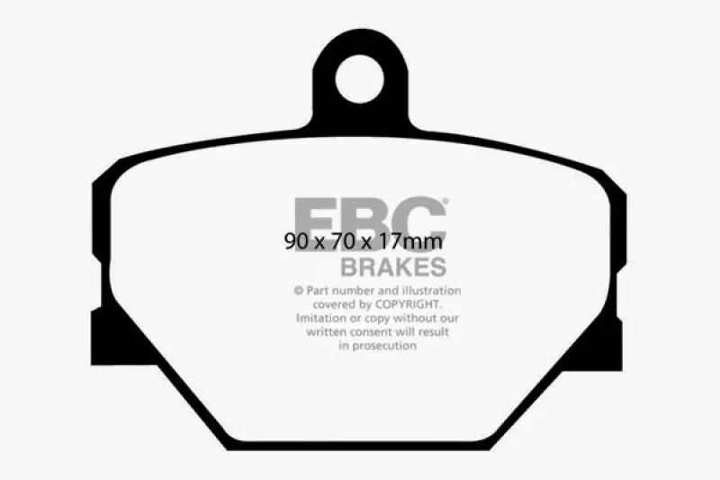Ebc Greenstuff Front Brake Pads For 2008+ Smart Fortwo 1.0L 1