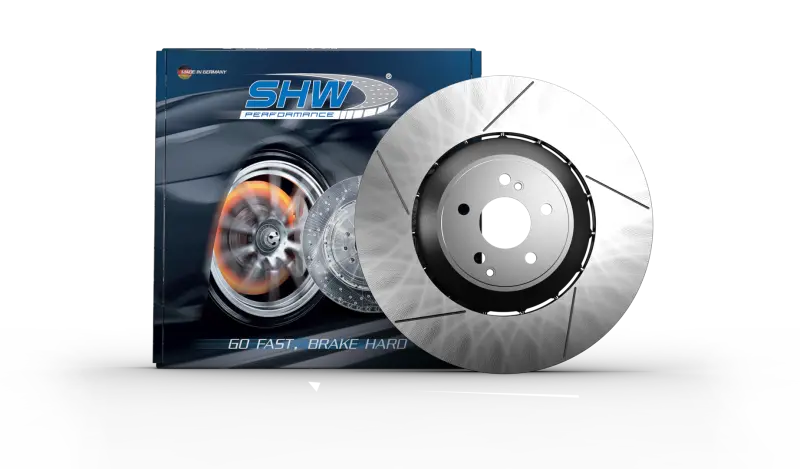 Shw Drilled & Slotted Front Brake Rotors – Lightweight Design For 2005–2017 Subaru Wrx Sti 2.5L (Oem Part #26300Fe070) 1