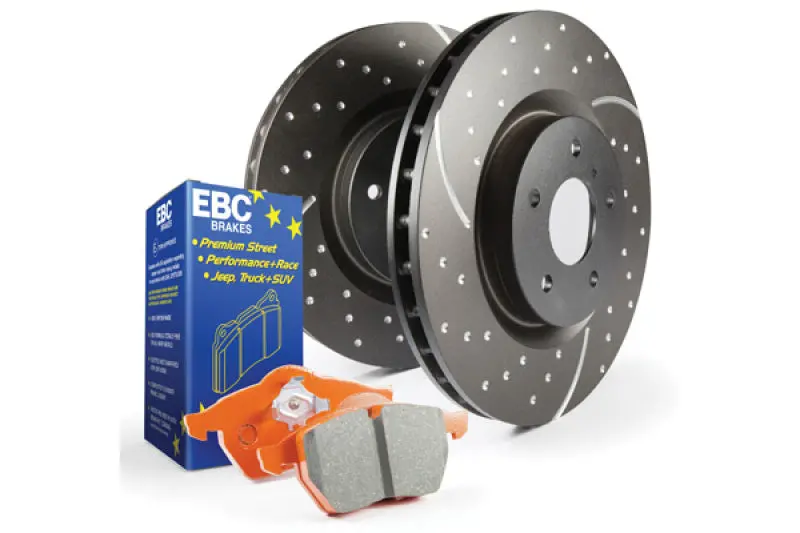 Ebc S8 Brake Kit – Orangestuff High-Performance Pads With Gd Grooved Rotors 1