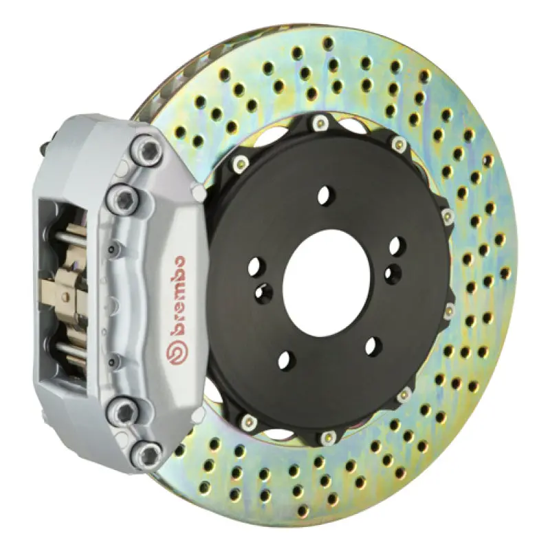 Brembo Gt Big Brake Kit For Honda Cr-Z (2011–2016) – Front 4-Piston Calipers, Drilled 328X28Mm Two-Piece Rotors (Silver) 1
