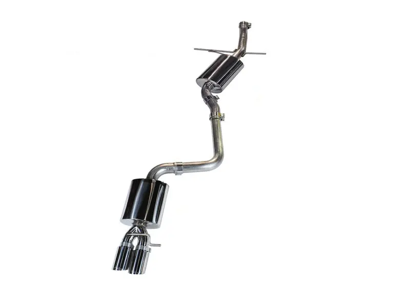 Awe Tuning Touring Edition Single-Outlet Exhaust For Audi B8 A5 2.0T — Diamond Black Tips 1