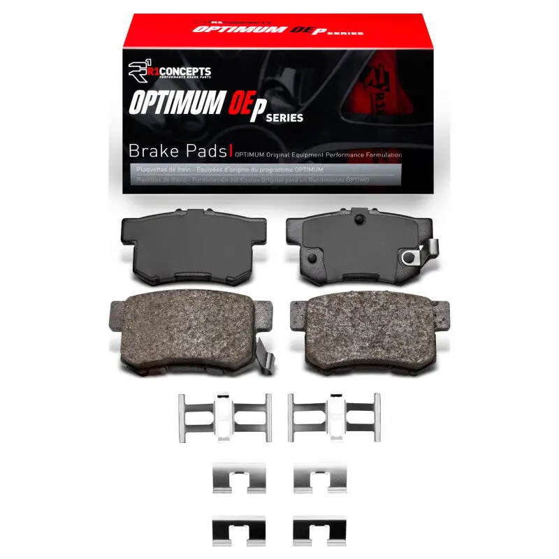 R1 Optimum Oe Brake Pad & Hardware Kit – Rear Replacement For Acura Integra (1987–2022) 1
