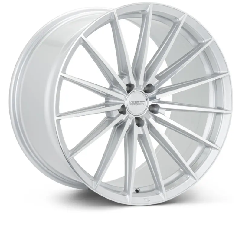 Vossen Hfx-4 Monoblock Wheel: 22X10.5", 5X112Mm, Et25 Offset, 66.5Mm Hub Bore – Deep Dish Silver Polished 1