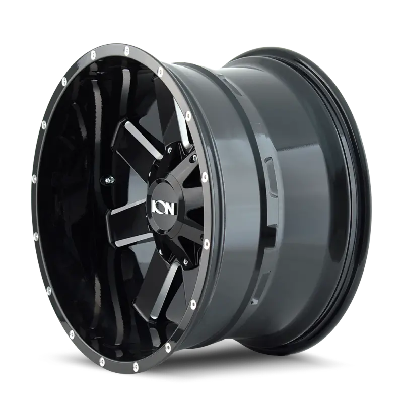 Ion Type 141 Gloss Black Milled Alloy Wheel – 20X9 Inches, 5X127Mm Bolt Pattern, Zero Offset, 87Mm Hub Bore 1