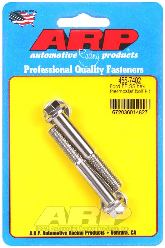 Arp Stainless Steel Thermostat Bolt Kit For Ford Fe Engines 1
