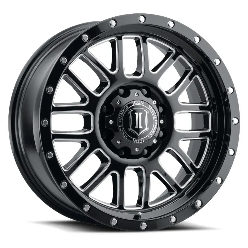Icon Alpha Gloss Black Milled Spoke Wheel – 20X9", 8X6.5" Bolt Pattern, 19Mm Offset, 5.75" Backspace 1