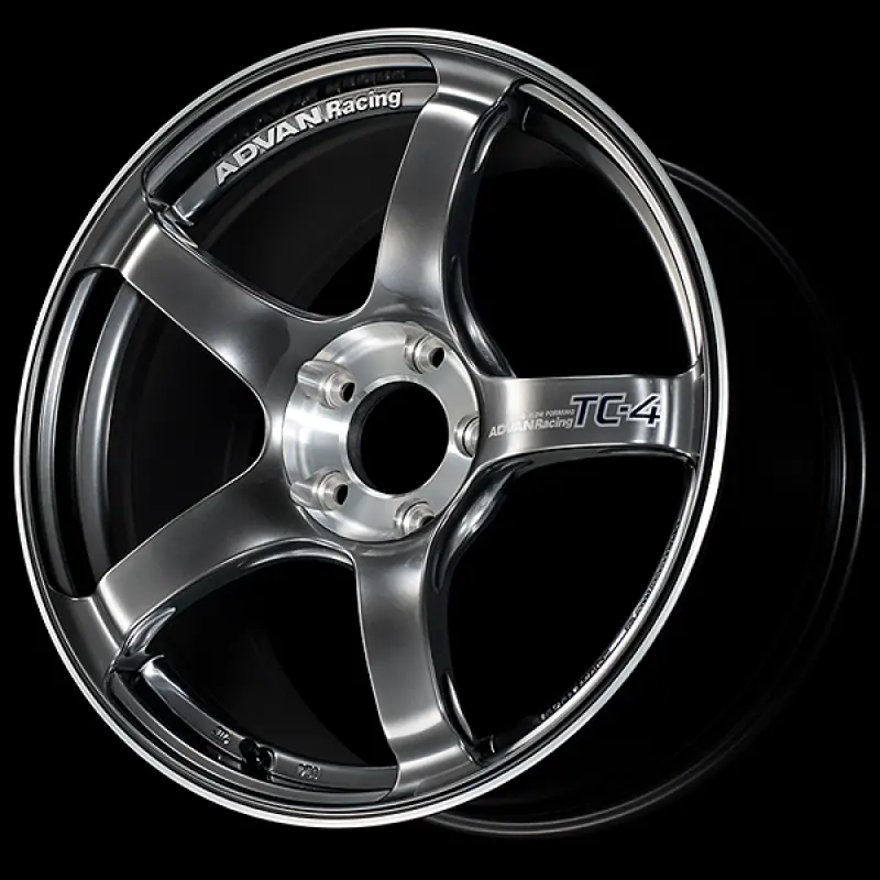 Advan Tc-4 Se Forged Alloy Wheel: 18X9", +35Mm Offset, 5X114.3, 73Mm Hub Bore – Racing Hyper Black & Diamond Cut 1