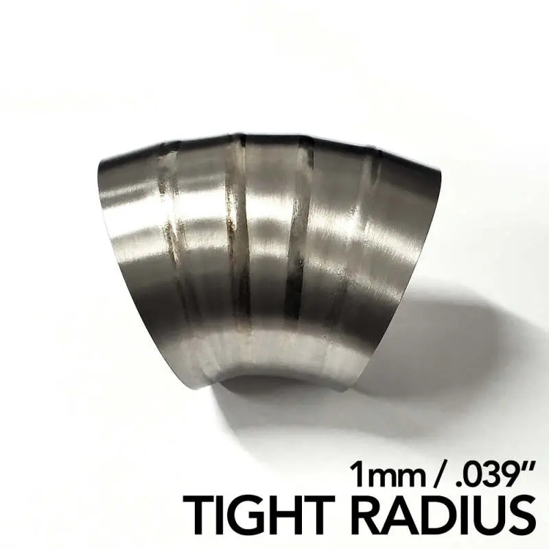 Ticon Industries 2.5In Dia 1.5D Loose Rad 45Deg Bend 1Mm/.039In Pre Welded Titanium Pie Cut - 5Pk 1