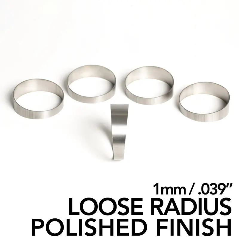 Ticon Industries Polished 4" Pie-Cut Elbow — 1.37" Diameter, 1Mm Wall, 5-Pack 1