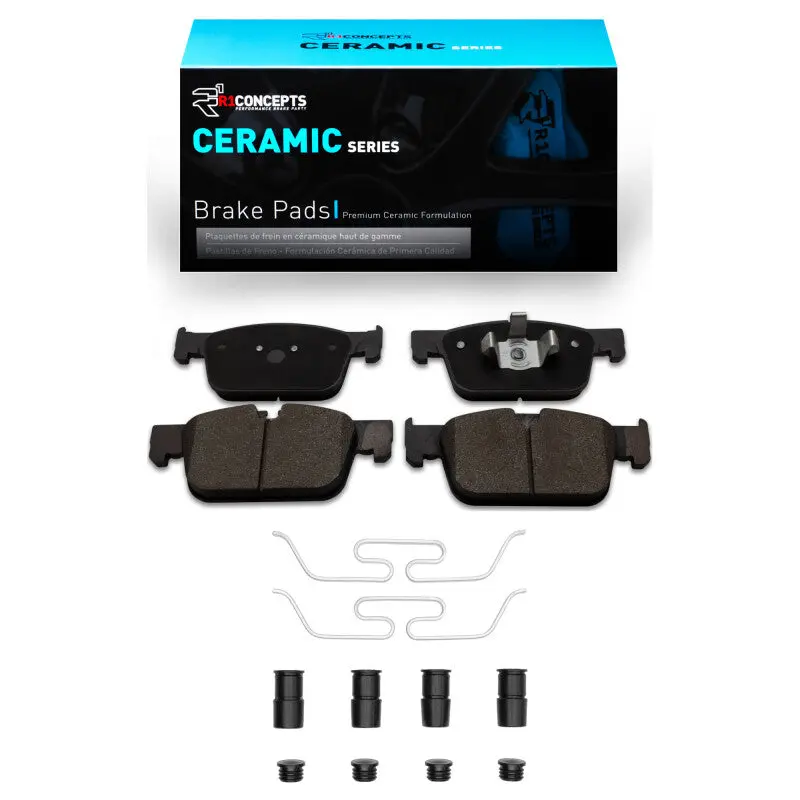 R1 Ceramic Brake Pad & Hardware Kit – Front Axle, 2017–2025 Volvo V60 1