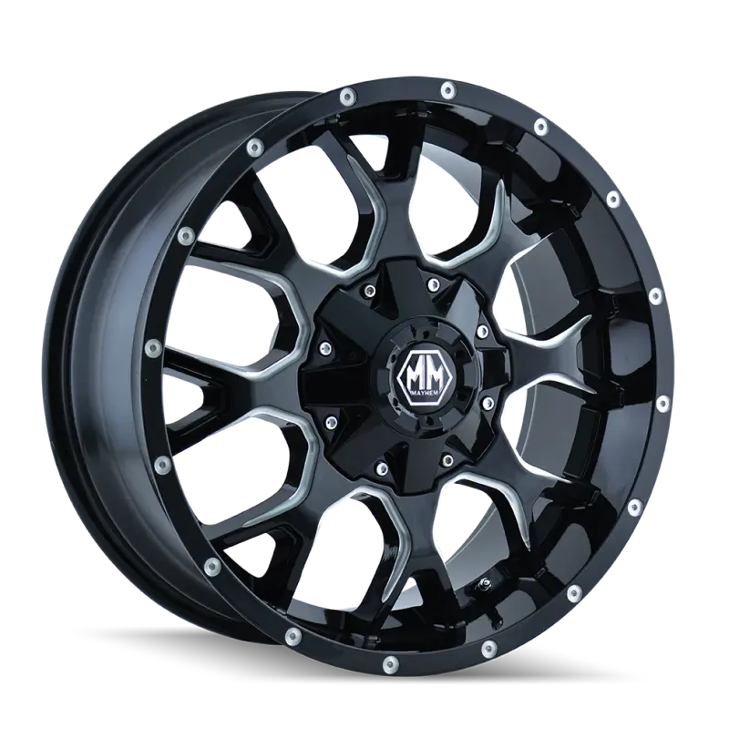 Mayhem 8015 Warrior Gloss Black Milled Wheel – 18X9", 8X170, +18Mm Offset, 125.2Mm Hub 1