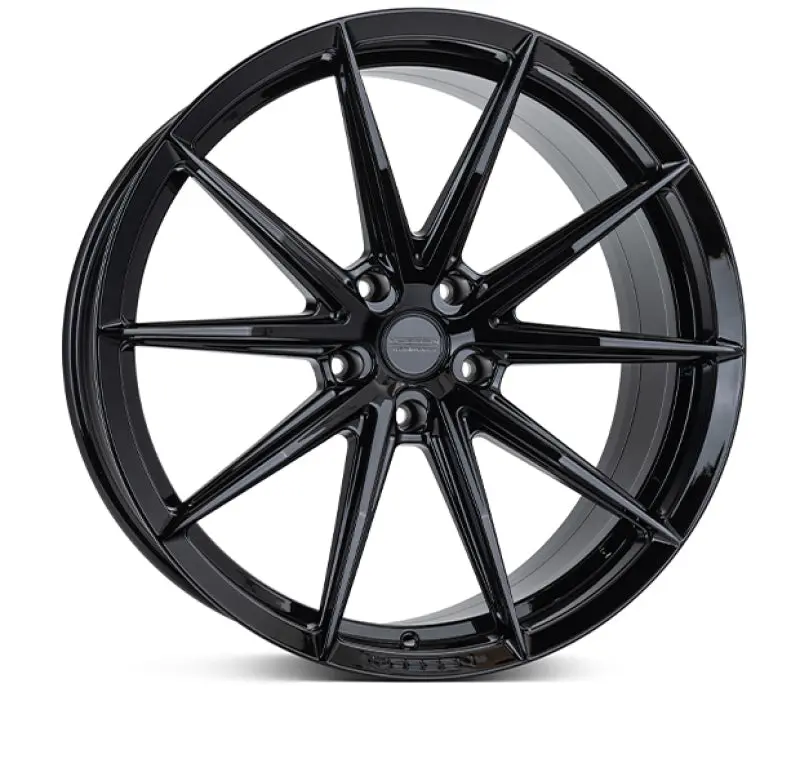 Vossen Hfx-2 Monoblock Wheel: 20X9", 5X112Mm, Et25 Offset, 66.5Mm Hub Bore – Flat Profile Gloss Black 1